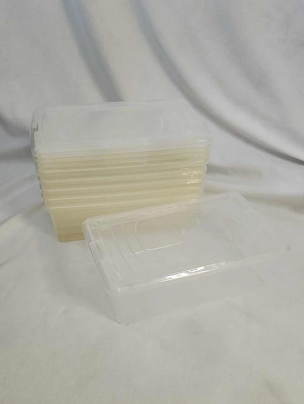 Clear Plastic Storage Containers - Set of Stackable Lids